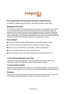 Wie Programmatic und Performance-Produkte zusammenwirken